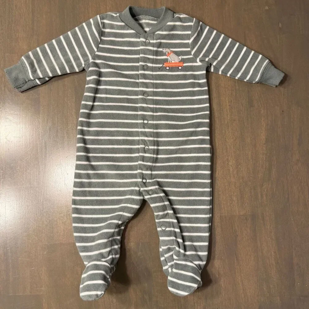 Carters 3 Months Boys Long Sleeve Fleece Sleepers